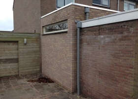 Nieuwe situatie zijkant huis